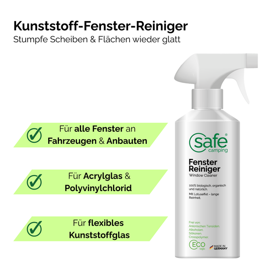 Plastic Window Cleaning System - safe cleaning of all plastic windows