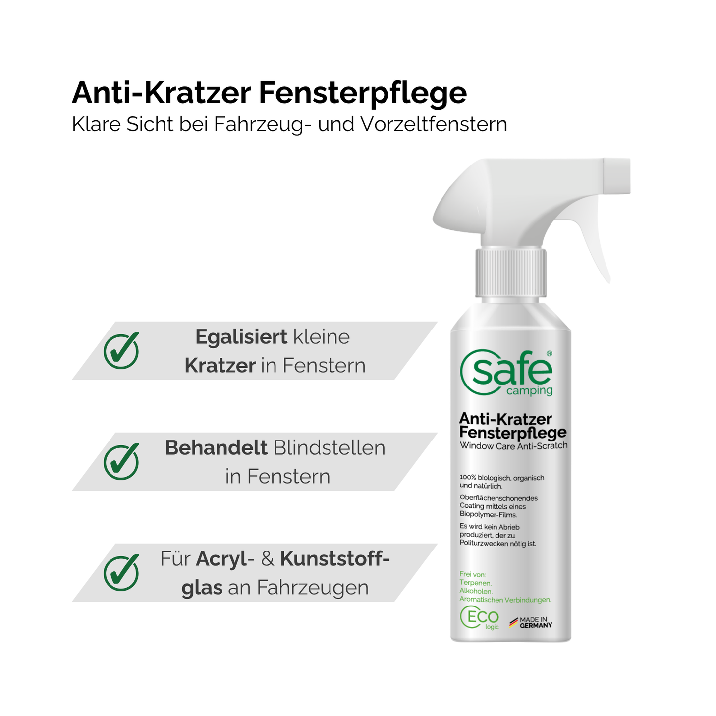 Plastic Window Cleaning System - safe cleaning of all plastic windows