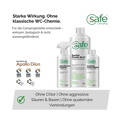 Campingtoilette 3in1 - Fäkalientank, Spülwasser & Hygiene