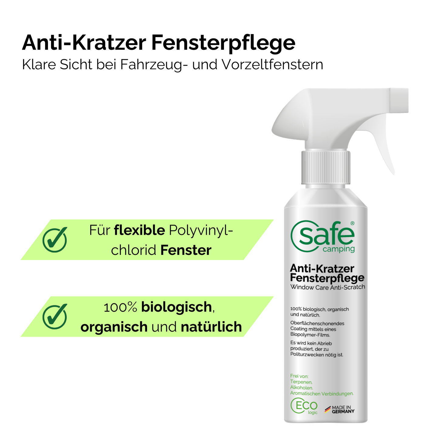 Plastic Window Cleaning System - safe cleaning of all plastic windows