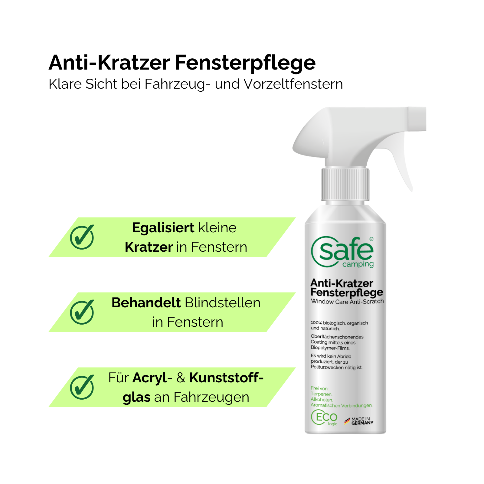 Anti-Kratzer Fensterpflege