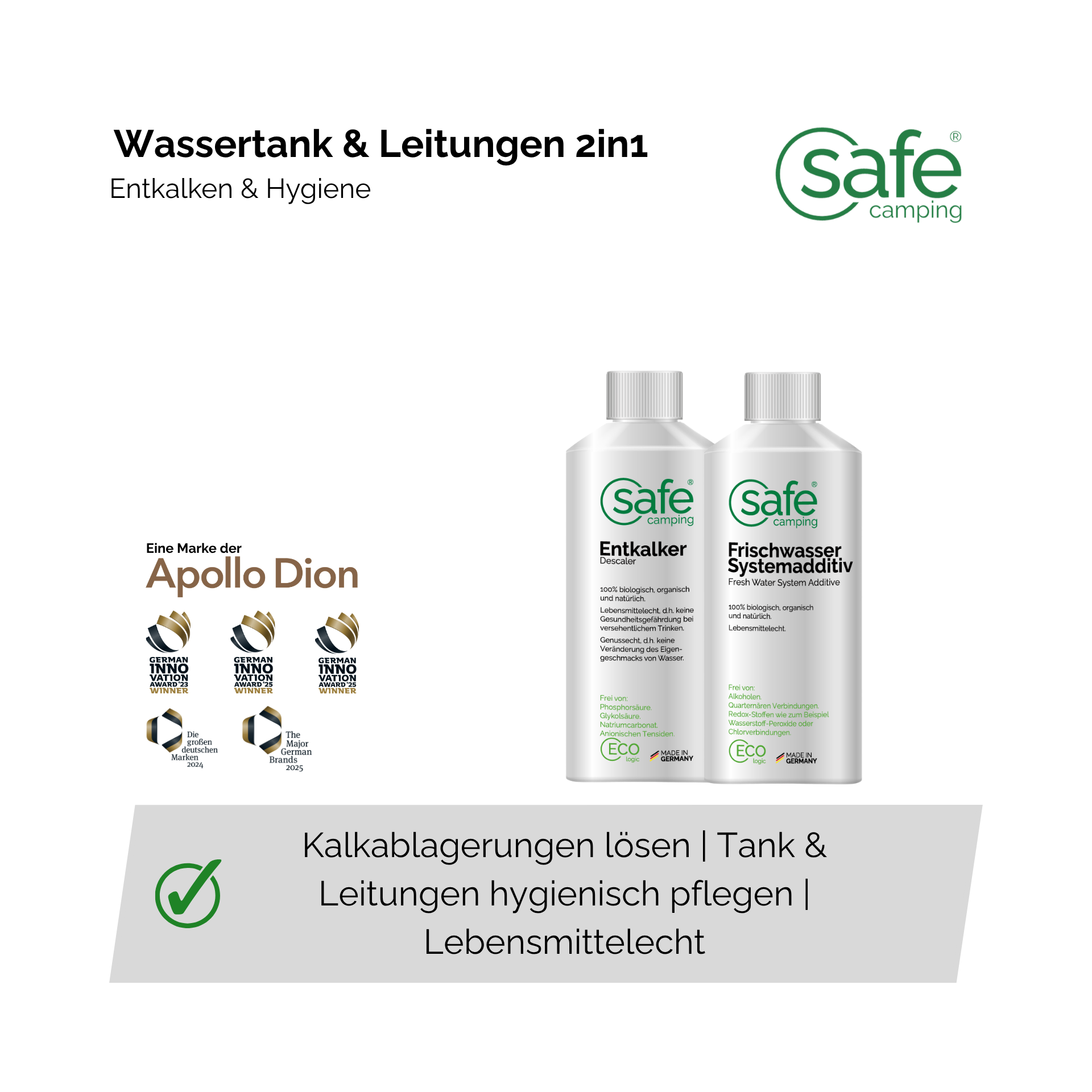 Wassertank & Leitungen 2in1 - Entkalken & Hygiene